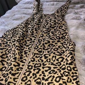 Leopard Print Romper Skirt